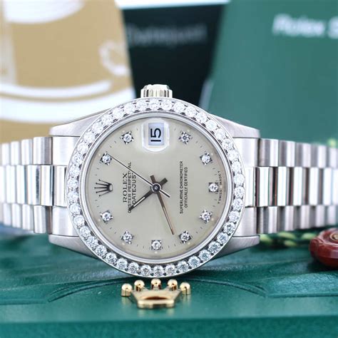 white gold rolex president price